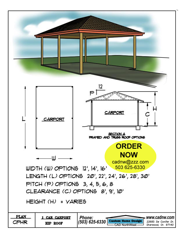 Simple Carport plans free download  garage door Style