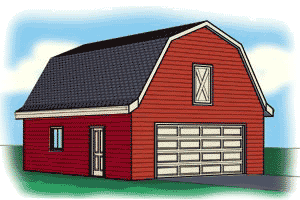 Garage Plans and Garage Designs with a Gambrel Roof