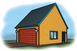 Garage Plans and Garage Designs with a Framed Roof